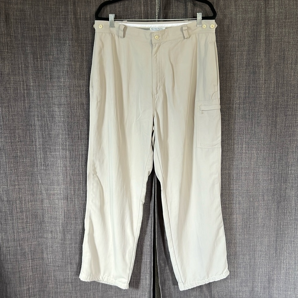 Simms men’s fishing pants XL khaki tone lightweight